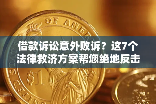 武汉借款诉讼意外败诉？这7个法律救济方案帮您绝地反击！