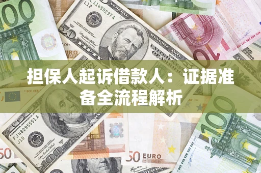 武汉担保人起诉借款人：证据准备全流程解析