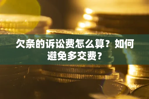武汉欠条的诉讼费怎么算？如何避免多交费？