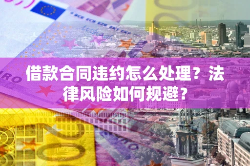 武汉借款合同违约怎么处理？法律风险如何规避？